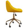 vidaXL Esszimmerstuhl Drehbar Senfgelb Samt
