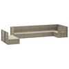 vidaXL 8-tlg. Garten-Lounge-Set mit Kissen Grau Poly Rattan