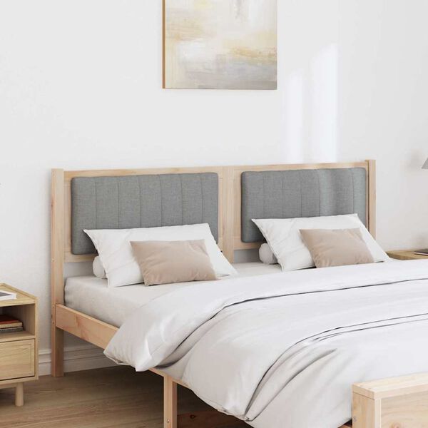 vidaXL Gepolstertes Kopfteil Braun 160 cm Massives Kiefernholz
