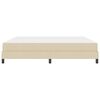 vidaXL Boxspringbett mit Matratze Creme 200 x 200 cm Stoff
