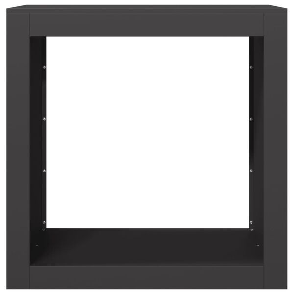 vidaXL Brennholzregal Schwarz 60x40x60 cm Stahl