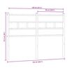 vidaXL Kopfteil Sonoma-Eiche 120 cm Eisen und Holzwerkstoff