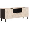 vidaXL TV-Schr&auml;nk mit T&uuml;r Wei&szlig;e gewaschene Oberfl&auml;che 105 x 33 x 46 cm