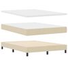 vidaXL Boxspringbett mit Matratze Creme 140 x 190 cm Stoff