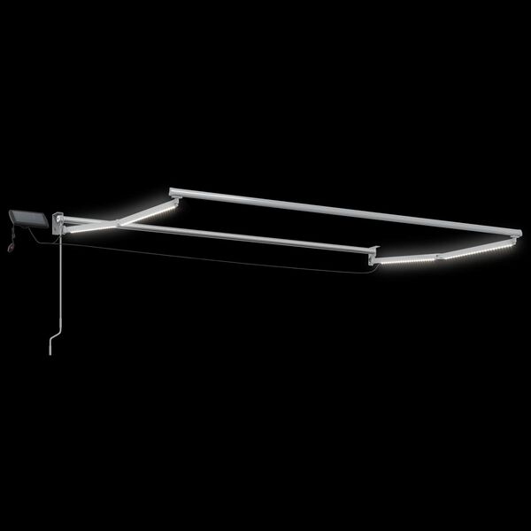 vidaXL Manuelle Gelenkarmmarkise mit LEDs Anthrazit 2,5 x 2 m