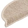 vidaXL Stufenmatten 15 Stk. 56x17x3 cm Hellbeige Halbrund