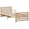 vidaXL Bettrahmen mit Matratze Braun 80 x 200 cm Massives Kiefernholz