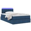 vidaXL Bett mit Stauraum und LED Blau 120 x 200 cm Polyester