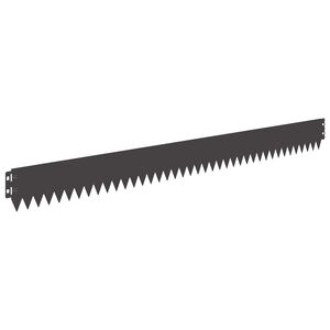 vidaXL Raseneinfassung 10 pcs 103 x 10 cm Stahl Schwarz