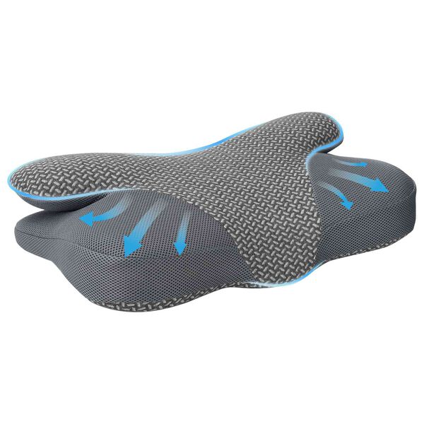 vidaXL Kopfkissen mit Kissen Grau 59 x 38 x 14 cm Polyester