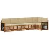 vidaXL Ecksofa Set 5 pcs Natur Massives Akazienholz und Polyester