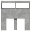 vidaXL LED-Kopfteil mit Ablagen Betongrau 100x17x102 cm