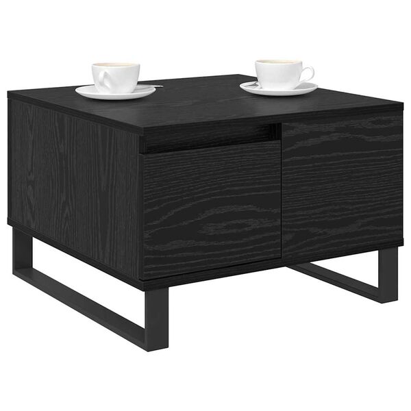 vidaXL Couchtisch Schwarz Eichen-Optik 55 x 55 x 36,5 cm Holzwerkstoff