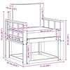 vidaXL Outdoor-Sofa Massives Akazienholz und Polyester
