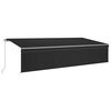 vidaXL Markise Manuell Einziehbar mit Rollo 6x3 m Anthrazit