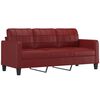 vidaXL 3-Sitzer-Sofa mit Kissen Weinrot 180 cm Kunstleder