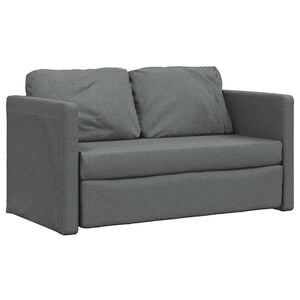 vidaXL Bodensofa mit Schlaffunktion Dunkelgrau 112x174x55 cm Stoff