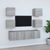 vidaXL 6-tlg. TV-Schrank-Set Grau Sonoma Holzwerkstoff