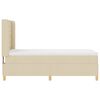vidaXL Boxspringbett mit Matratze mit Kopfteil Creme 80 x 200 cm Stoff