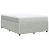vidaXL Boxspringbett mit Matratze Hellgrau 160x200 cm Samt