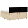 vidaXL Boxspringbett mit Matratze Creme 180x200 cm Stoff