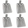vidaXL Schaufelkopf 4 Stk. Silber 45 x 38 cm Aluminium