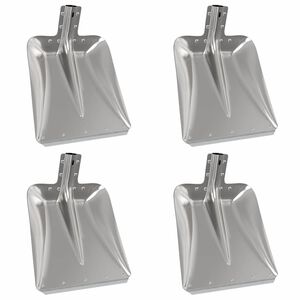 vidaXL Schaufelkopf 4 Stk. Silber 45 x 38 cm Aluminium