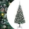 vidaXL Künstlicher Weihnachtsbaum mit 300 LEDs mit Ständer Grün 210 cm