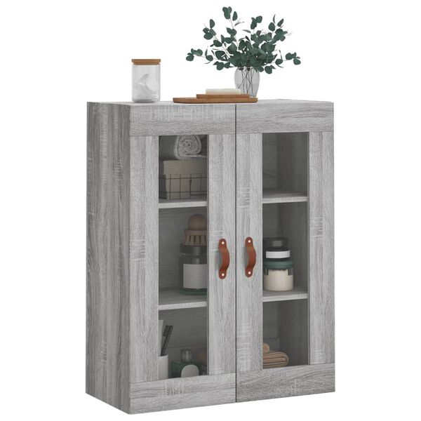vidaXL Wandschrank Grau Sonoma 69,5x34x90 cm