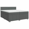 vidaXL Boxspringbett mit Matratze Dunkelgrau 200 x 200 cm Stoff