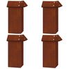 vidaXL Schneckenzaun 4 stk. 13,5 x 13,5 x 25 cm Wetterfeststahl