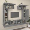 vidaXL 6-tlg. TV-Schrank-Set Grau Sonoma Holzwerkstoff