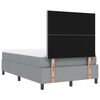 vidaXL Boxspringbett mit Matratze Hellgrau 120 x 200 cm Stoff