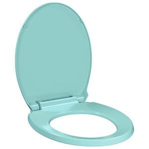 vidaXL Toilettensitz mit Absenkautomatik Gr&uuml;n Oval