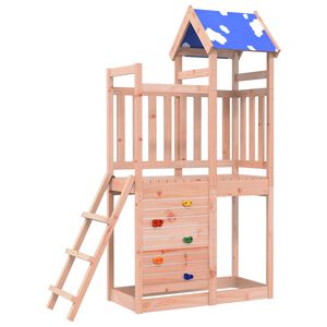 vidaXL Spielturm Braun 110,5 x 52,5 x 215 cm Massives Douglasienholz