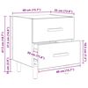 vidaXL Bettschrank 2 pcs Artisan-Eiche 40 x 35 x 47,5 cm Holzwerkstoff