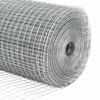 vidaXL Zaunpfosten Silber 50 x 1,5 m (19 x 19 mm Mesh) Stahl