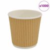 vidaXL Pappbecher 1000 Stk. 4oz 100ml Braun