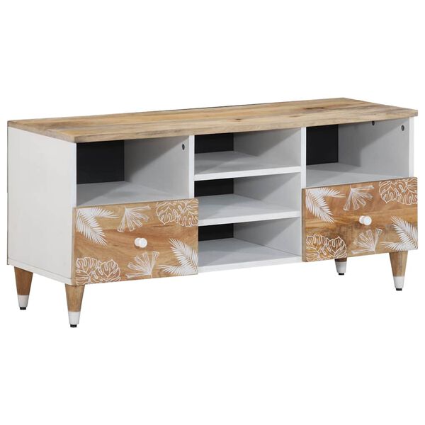 vidaXL TV-Schrank 100x33,5x46 cm Massivholz Mango
