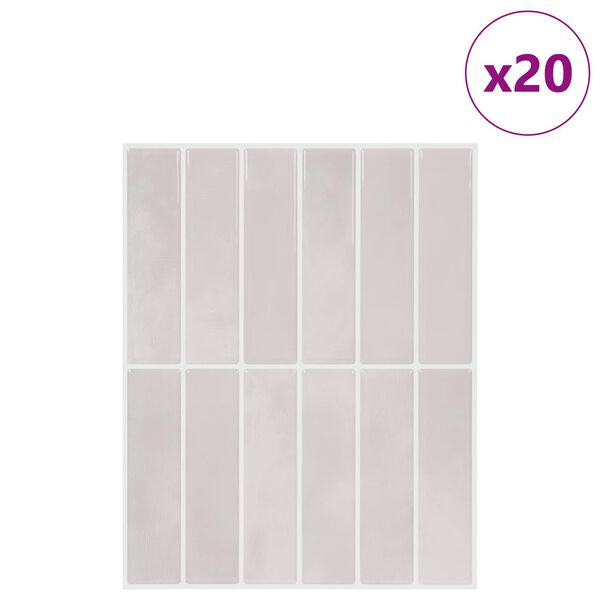 vidaXL Rechteckige Fliese 20 pcs Beige 29 x 23 x 0,08 cm