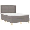 vidaXL Boxspringbett mit Matratze Taupe 140 x 200 cm Stoff