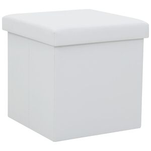 vidaXL Hocker mit Stauraum Wei&szlig; Kunstleder