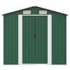 vidaXL Gartenschuppen Gr&uuml;n Metall 204 x 132 x 186 cm