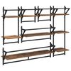 vidaXL Wandregal-Set 6 pcs Altholz 100 x 25 x 30 cm Holzwerkstoff