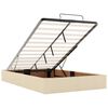 vidaXL Ottomane Bett mit Matratze & LEDs Creme 120x190 cm Stoff