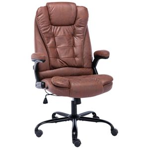 vidaXL B&uuml;rostuhl Hellbraun Wildleder-Optik