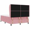 vidaXL Boxspringbett mit Matratze Rosa 190 x 140 cm Polyester