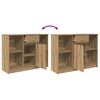 vidaXL Sideboard mit Schublade Artisan-Eiche 101x35x76cm Holzwerkstoff