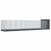 vidaXL Voliere mit Erweiterung Silbern 1037x203x216 cm Stahl