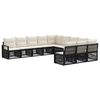 vidaXL Gartensofa-set 11 pcs Schwarz Poly-Rattan